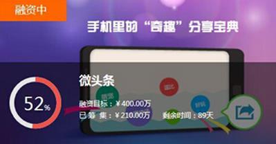 京东金融在下一盘很大的棋，微头条亮相京东股权众筹上线2小时筹资210万