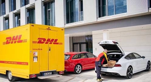 奥迪联合DHL和亚马逊公司，开创汽车收取快递服务提高配送效率