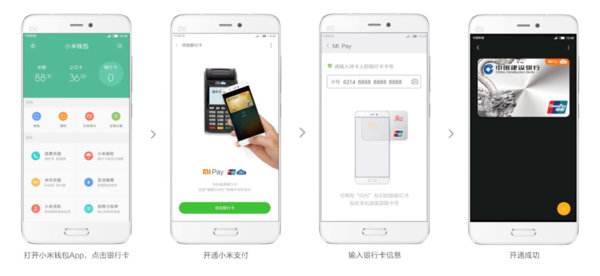 小米支付Mi Pay上线，手机厂商小米与银联合作移动支付