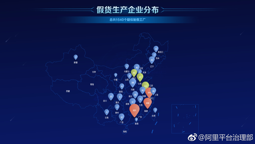 阿里巴巴大数据发布打假地图：广东制假售假最为严重