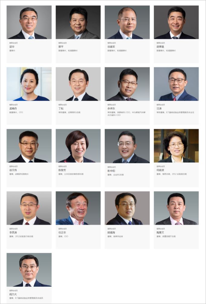 每位都举足轻重，17位董事会成员带领华为走向世界巅峰