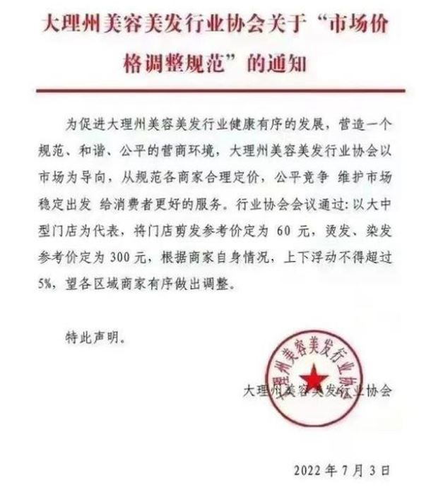 统一涨价扰乱市场秩序经营者定价轮不到行业协会染指