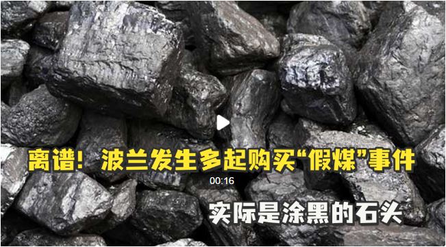价格高昂波兰现多起煤炭诈骗案有人买到染成黑色石头