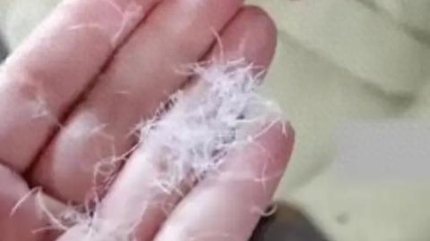 女子300多买羽绒马甲剪开全是飞丝：扔垃圾桶里商家退了100块钱，购买羽绒服一定要注意 ...