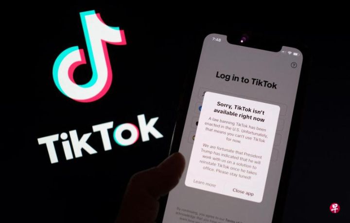 TikTok正式关闭美国服务，平台显示一则提示信息：美国已经颁布禁止TikTok的法律很遗憾 ...